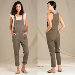 Toad‎ & Co | Touchstone Cuffed Organic Cotton Overalls Green Size Small